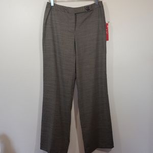 NWT Anne Klein Wide Leg Pants 8 Petite Houndstooth